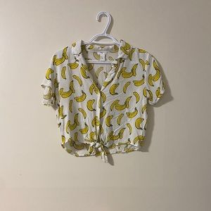 Forever 21 Banana tie crop NWOT